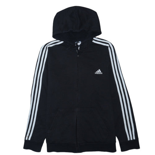 Adidas Womens Black Full Zip Hoodie XL Cotton Blend Sportswear