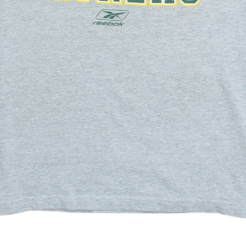 Reebok Mens Grey Green Bay Packers Graphic T-Shirt XL