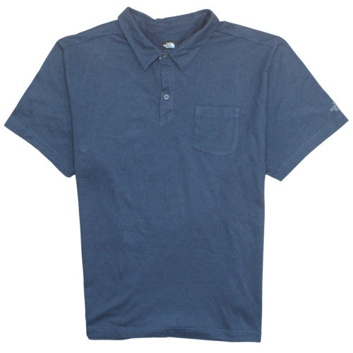 The North Face Men's Blue 2XL Short Sleeve Cotton Polo Shirt