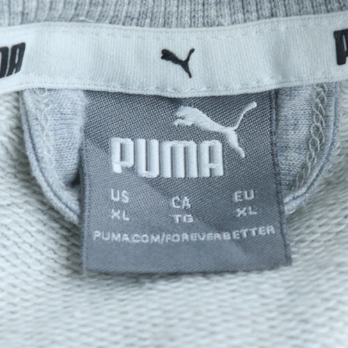 Puma Womens Grey Pink XL Track Jacket Lightweight Full Zip