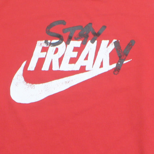 Nike Men's Red Dri-Fit Graphic Sports T-Shirt XL