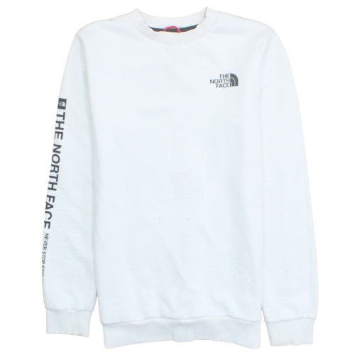 The North Face Womens White XS Pullover Sweatshirt Cotton Blend