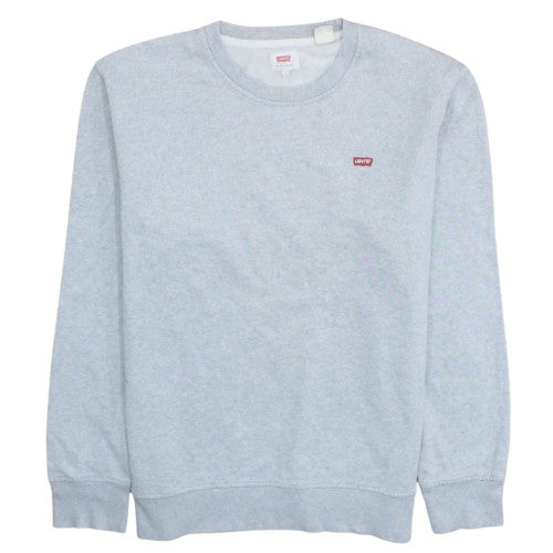 Levi's Men's Grey Logo Crew Neck Pullover Sweatshirt Size L