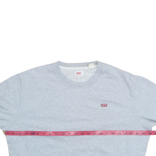 Levi's Men's Grey Logo Crew Neck Pullover Sweatshirt Size L