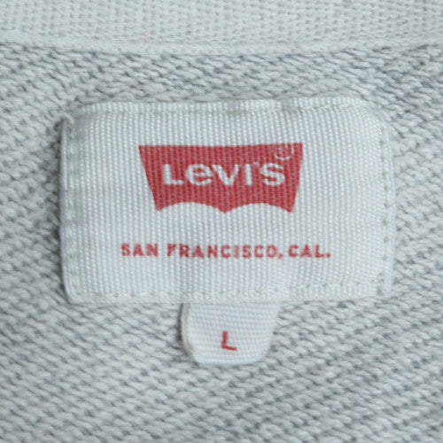 Levi's Men's Grey Logo Crew Neck Pullover Sweatshirt Size L