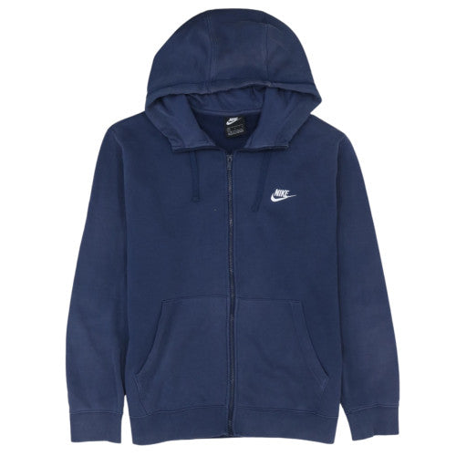 Nike Men's Blue Full Zip Hoodie L Fleece Regular Fit