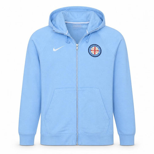Nike Men’s Blue Full Zip Hoodie L Melbourne City FC Sports Jacket