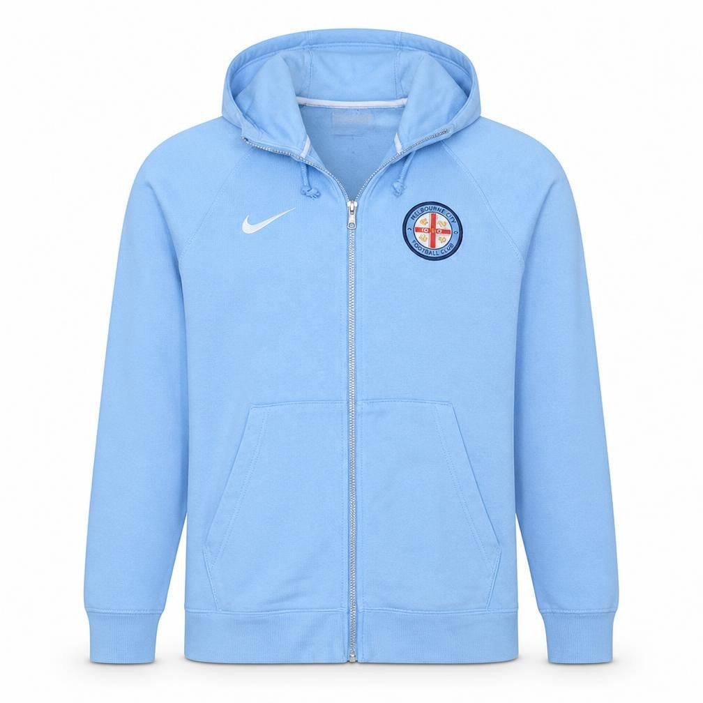 Nike Men’s Blue Full Zip Hoodie L Melbourne City FC Sports Jacket