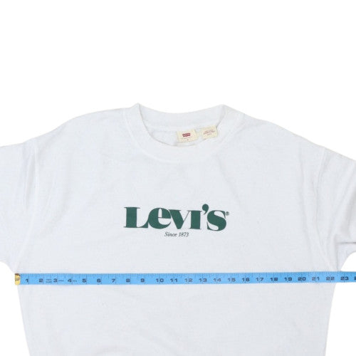 Levi's Womens White Crew Neck Pullover Sweatshirt Size M