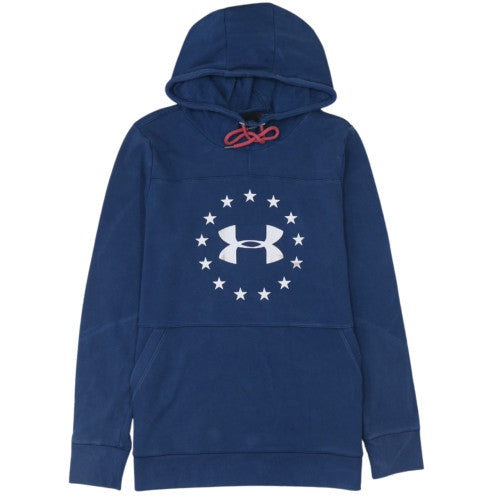 Under Armour Womens Blue Pullover Hoodie Medium Loose Fit