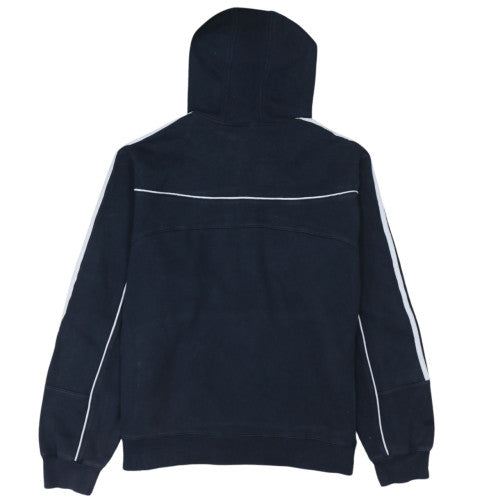 Adidas Men's Black XL Pullover Hoodie with Logo Stripes