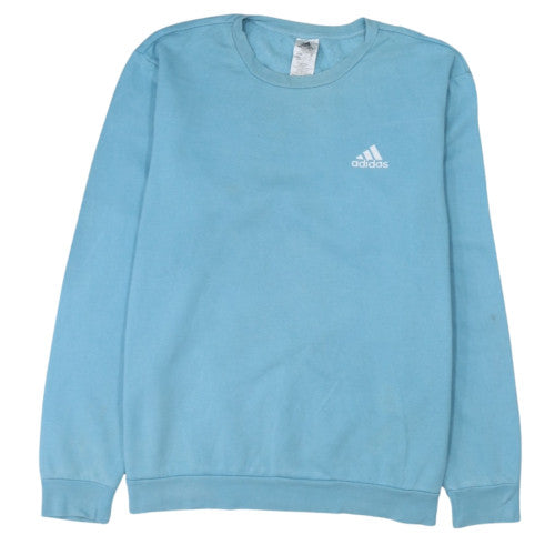 Adidas Men's Blue XL Crew Neck Fleece Pullover Sweatshirt
