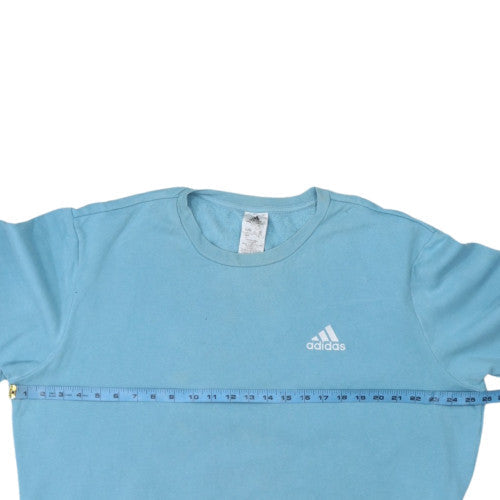 Adidas Men's Blue XL Crew Neck Fleece Pullover Sweatshirt