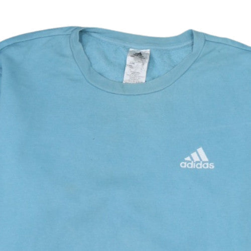Adidas Men's Blue XL Crew Neck Fleece Pullover Sweatshirt
