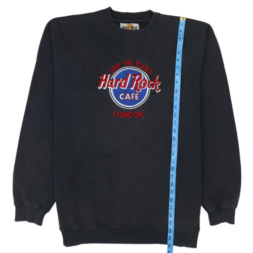 Hard Rock Cafe London Black Men's XL Pullover Sweatshirt Vintage