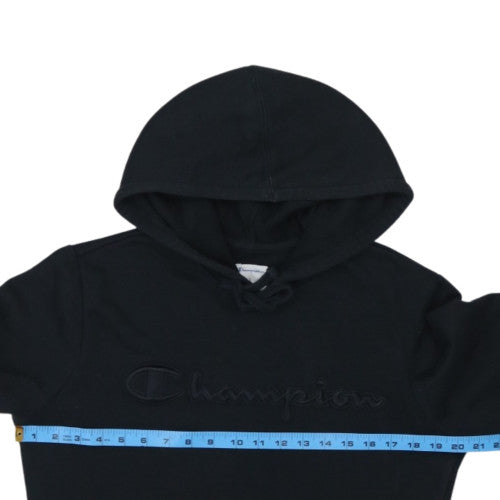Champion Women's Black Small Pullover Hoodie Cotton Blend