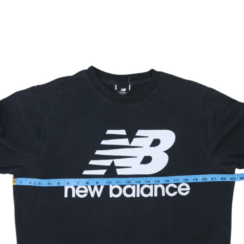 New Balance Men's Black Logo Sweatshirt L Pullover Fleece