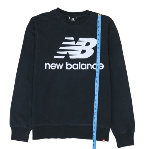 New Balance Men's Black Logo Sweatshirt L Pullover Fleece