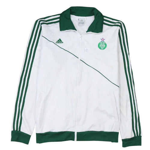 Adidas Men’s White Green XL Track Jacket Football Full Zip