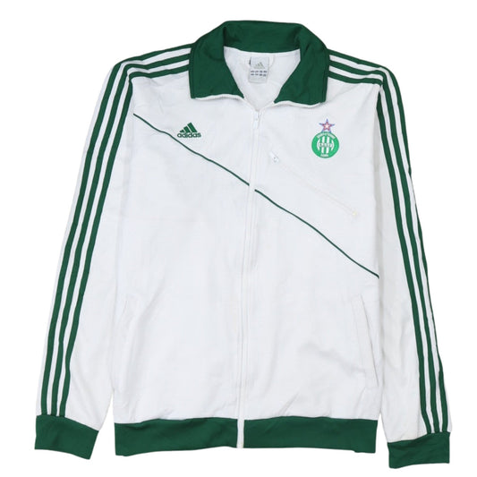 Adidas Men’s White Green XL Track Jacket Football Full Zip
