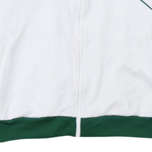 Adidas Men’s White Green XL Track Jacket Football Full Zip