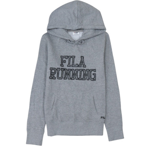 Fila Womens Grey XS Pullover Hoodie Sweatshirt Running Style