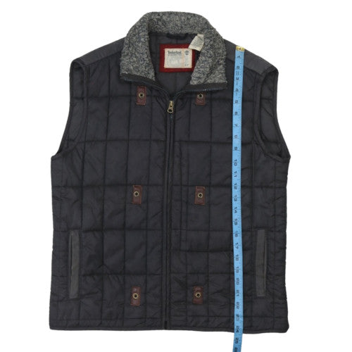 Timberland Men's Black Quilted Waistcoat L Regular Fit Outdoor Vest