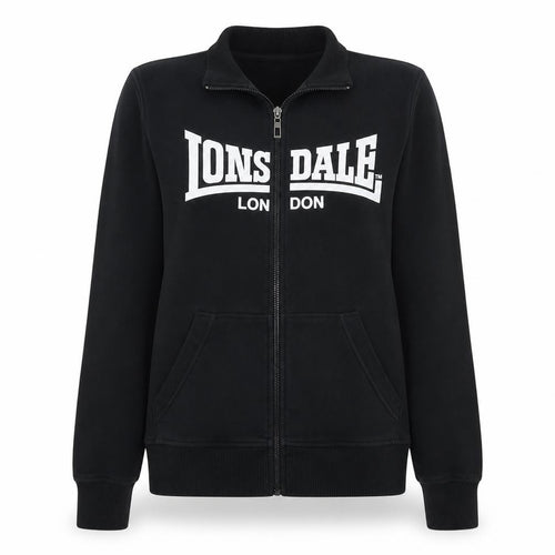Lonsdale Womens Black Size 12 Track Jacket Full Zip Sportswear
