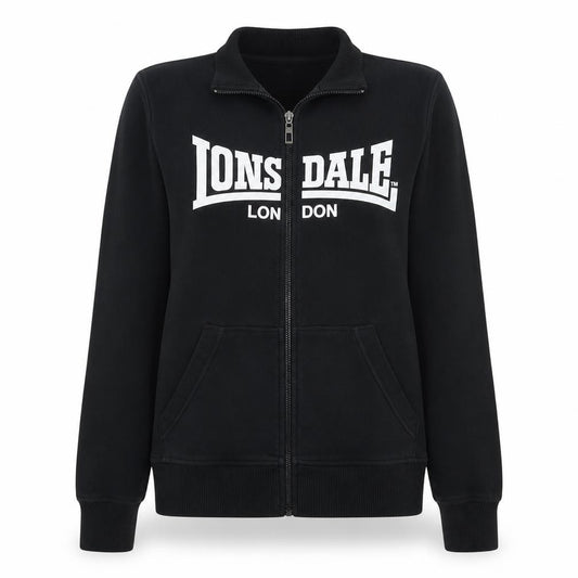 Lonsdale Womens Black Size 12 Track Jacket Full Zip Sportswear
