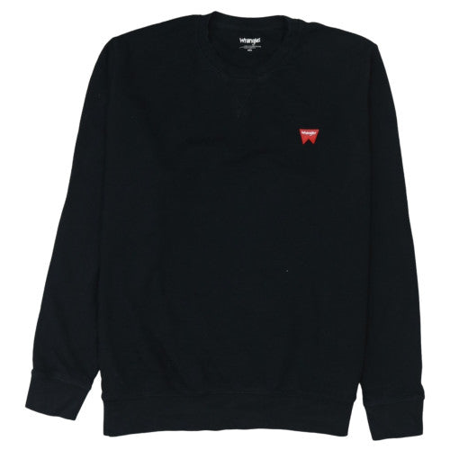 Wrangler Men's Black 4XL Crew Neck Cotton Pullover Sweatshirt