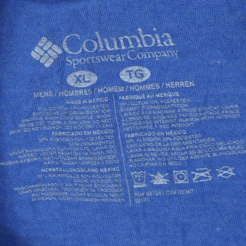 Columbia Men's Blue Graphic Outdoor Short Sleeve T-Shirt XL