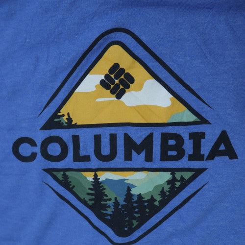 Columbia Men's Blue Graphic Outdoor Short Sleeve T-Shirt XL