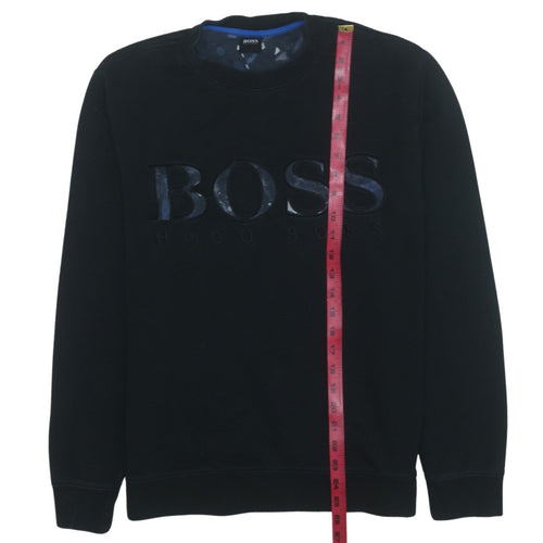 Hugo Boss Men's Black Logo Crew Neck Pullover Sweatshirt M