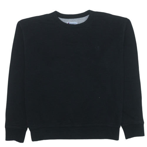 Champion Men's Black Crew Neck Pullover Sweatshirt Size L