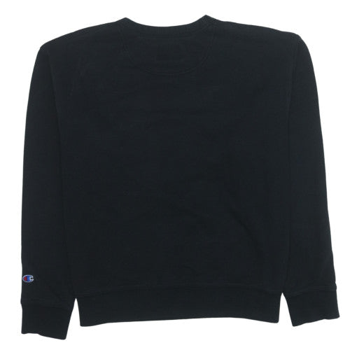 Champion Men's Black Crew Neck Pullover Sweatshirt Size L