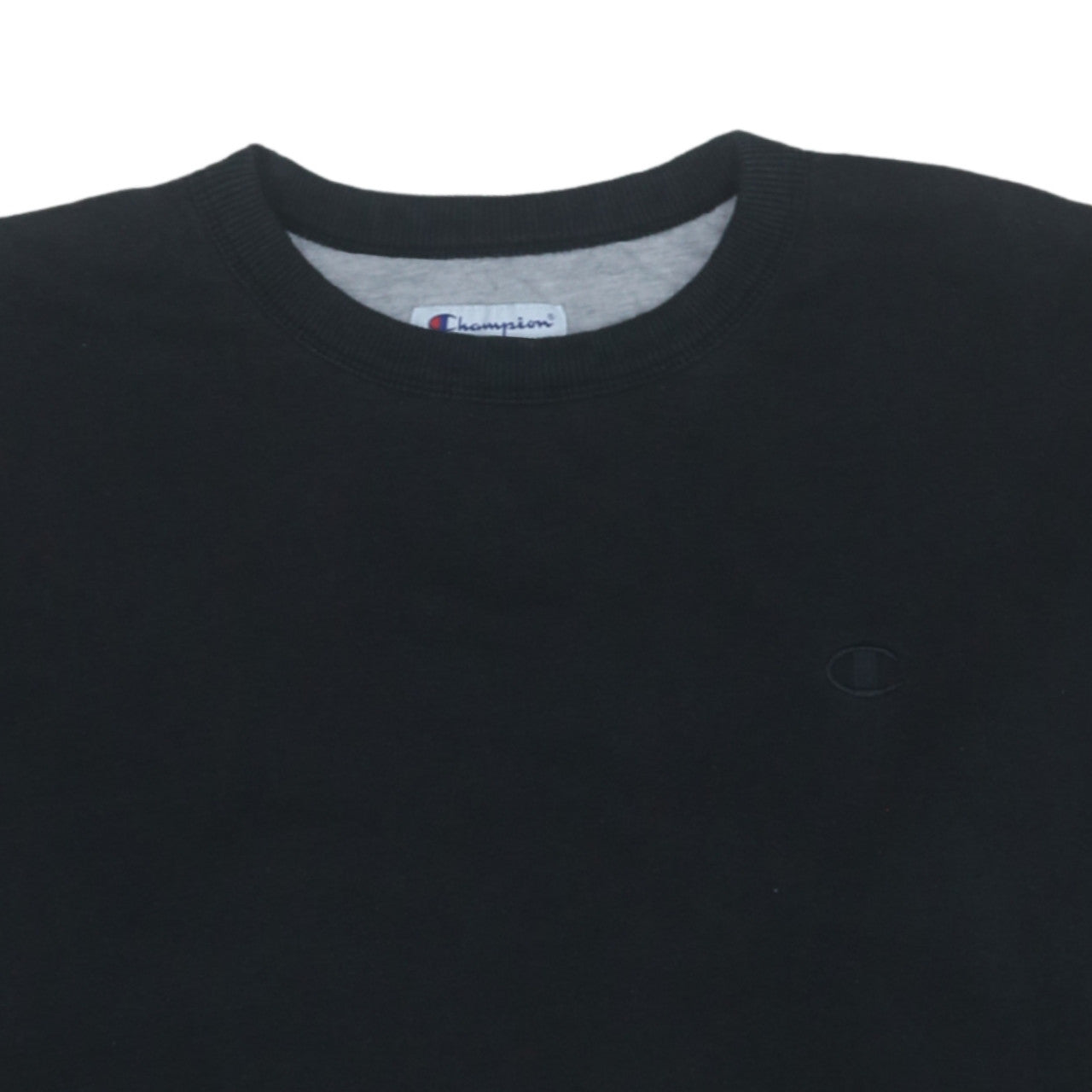 Champion Men's Black Crew Neck Pullover Sweatshirt Size L