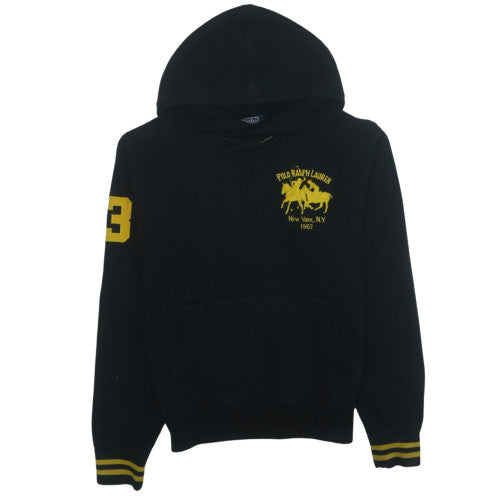 Polo Ralph Lauren Men's Black Hoodie M Pullover Embroidered Logo 1967