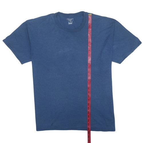 Champion Men's Blue XL Crew Neck Cotton T-Shirt