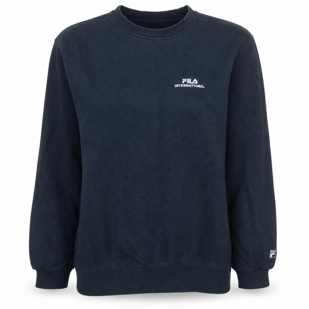 FILA International Black Cotton Crew Neck Women's Sweatshirt M