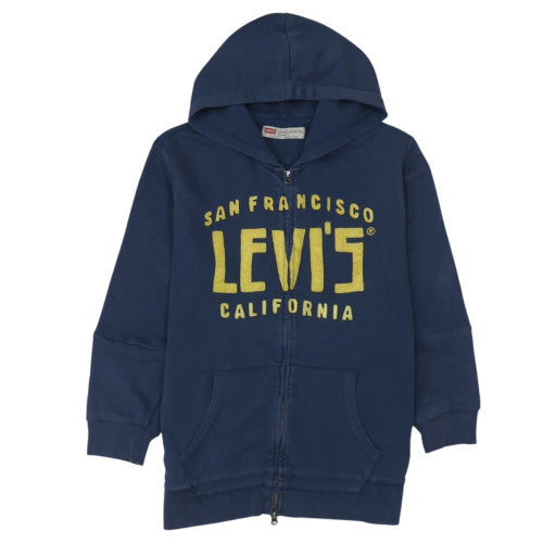 Levi's Mens Blue Full Zip Hoodie L Classic Logo Fleece
