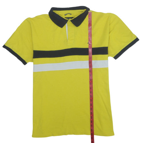Nautica Men's Yellow Colourblock Cotton Polo Shirt XL