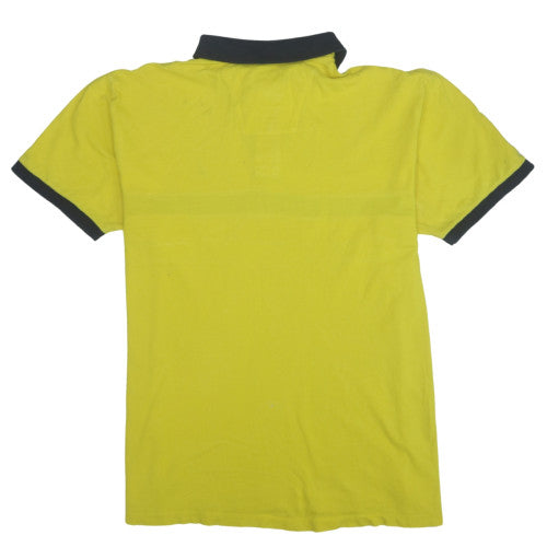 Nautica Men's Yellow Colourblock Cotton Polo Shirt XL
