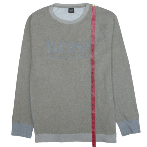 Hugo Boss Men's Grey 3XL Logo Pullover Sweatshirt