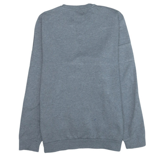 adidas Men's Grey Crew Neck Pullover Sweatshirt L Sports Style