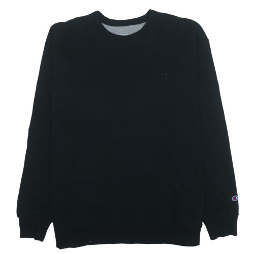 Champion Mens Black 2XL Pullover Crew Neck Fleece Sweatshirt