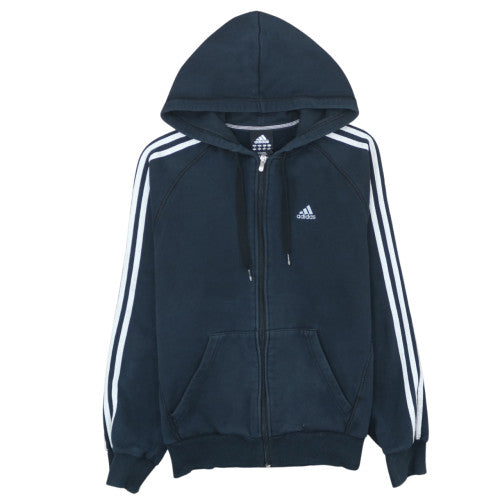 Adidas Men's Blue Full Zip Hoodie Size S Sports Fleece Essentials