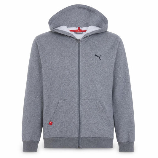 Front view of Puma Men's Grey Full Zip Hoodie L Regular Fit