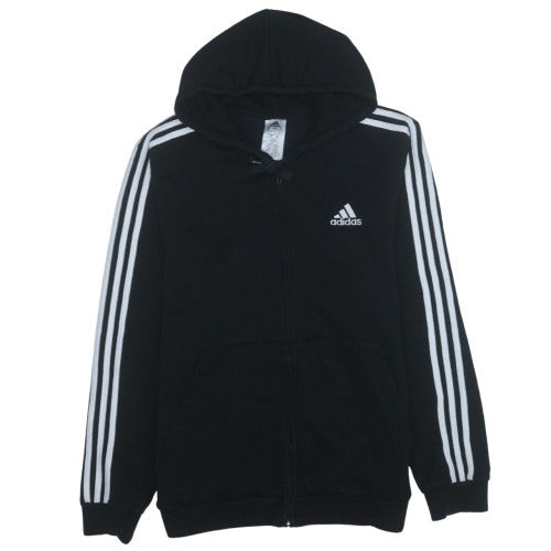 Adidas Men's Black Full Zip Hoodie L Sports Fleece Sweatshirt
