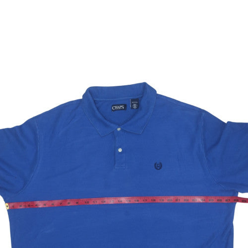 Chaps Men's Blue 3XLT Classic Cotton Short Sleeve Polo Shirt