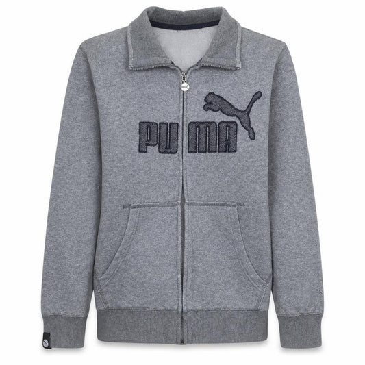 Puma Men's Grey Small Full Zip Track Jacket with Pockets